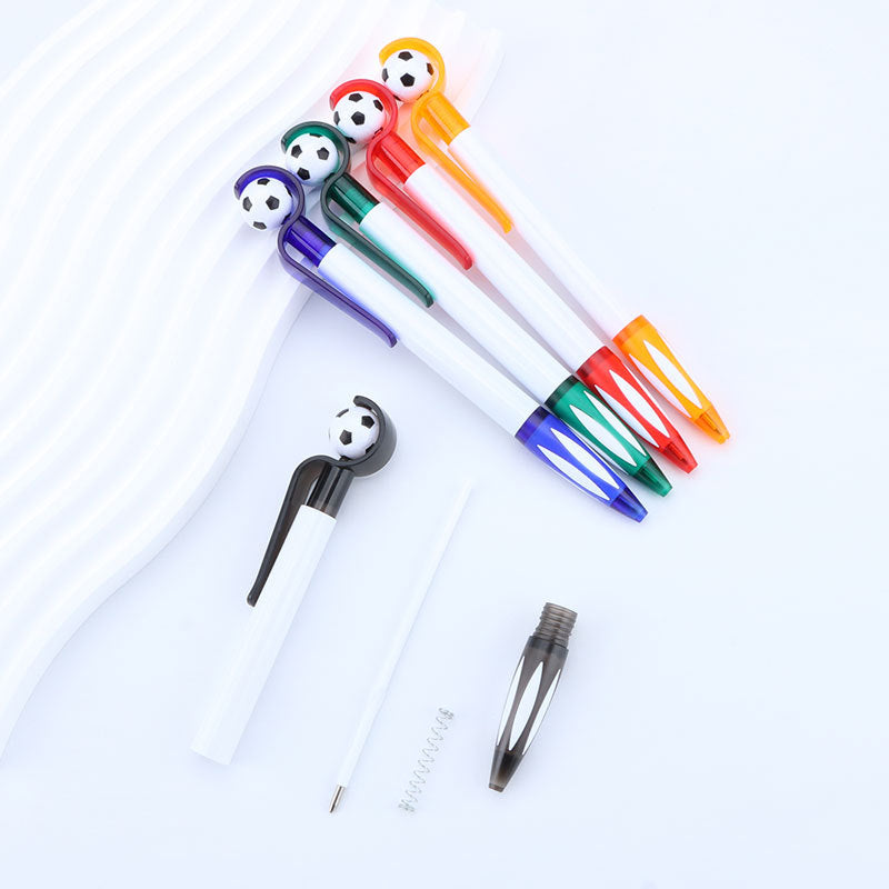 Creative Soccer Ball Pen, Rotating Football Ballpoint Pen, Custom Logo Promotional Pen, Stress Relief Spinner Pen, Advertising Gift Writing Pen